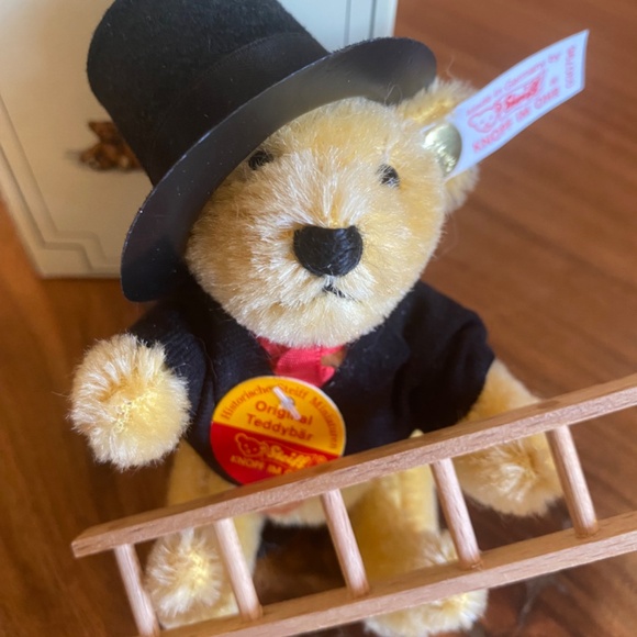 Steiff Lucky Chimney Sweep Mohair Jointed Teddy Bear #03148 Made in Germany NOS - Picture 7 of 11